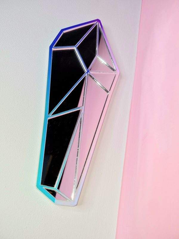 Crystal point mirrored acrylic wall art