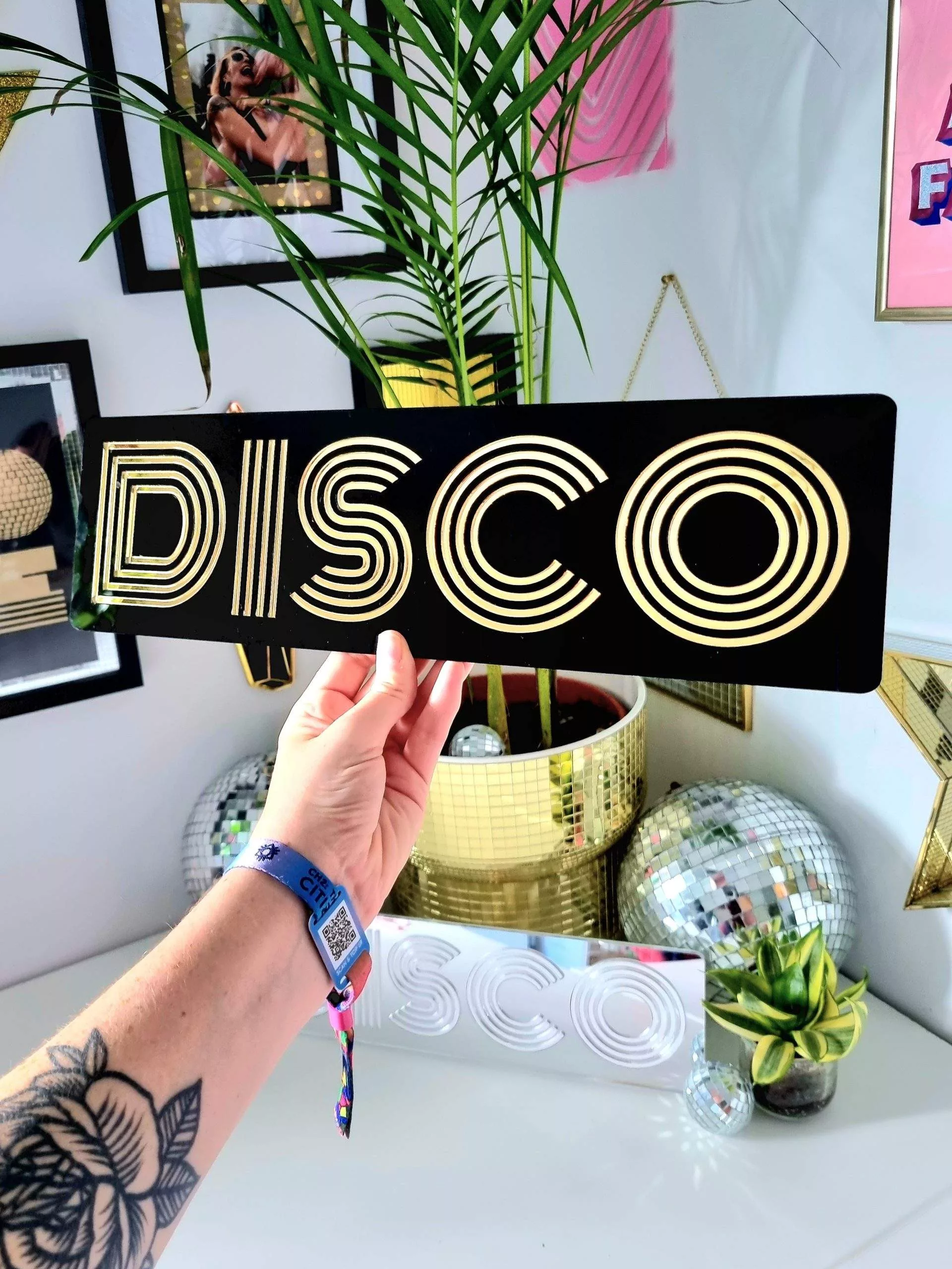 Acrylic Disco Word Art