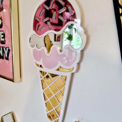 PINK POP ART ICE CREAM MIRROR