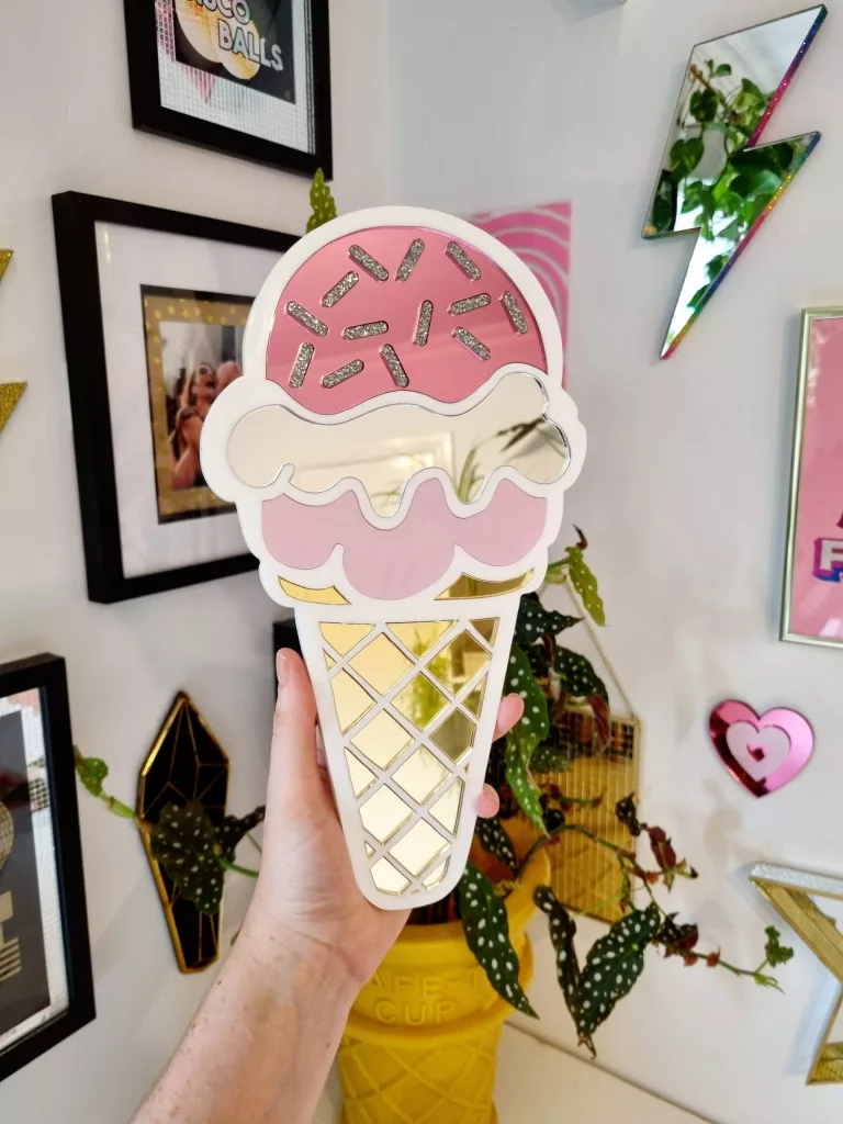 PINK POP ART ICE CREAM MIRROR