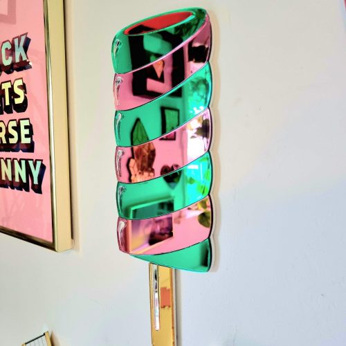 Twister ice lolly mirror wall art.